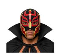 LUCHADORA Son of Devil Fire adult size Mexican Wrestler outfit mask and cape (BLACK CAPE)