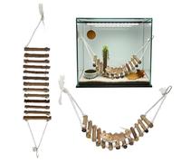 luchike 2 Pack Bearded Dragon Hammock Reptile Bridge for Terrarium Bearded Dragon Tank Accessories Chameleon Cage Accessories Reptile Climbing Decor for Lizard Gecko Turtle Frog