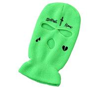 luchike Broken Heart Tears Ski Mask 3 Hole Balaclava Full Face Cover Face Mask Winter Thermal Hat for Camping Climbing Skiing Cycling Green
