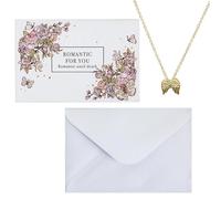 luchike Gold Guardian Wing Necklace Romantic for You Card Wing Pendant Necklace Gifts Happy Anniversary Cards will You be My Girlfriend