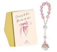 luchike Pink Wing Wedding Gifts for Bride From Best Friend Wing for Charm Wedding Day Gifts Blessing Souvenirs Letters to the Bride