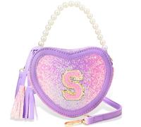 Luchike Toddler Girl Gifts for Kids Purse - Girls Heart Purse Girls Crossbody Bag Toddler Purse for Birthday Gift, Pinkish Purple, S2