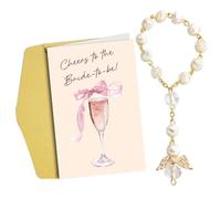 luchike Wings Pendant Rosary Wedding Day Gifts for Bride From Best Friend Bridal Party Gifts Blessing Souvenirs Letters to the Bride