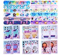 Luchild 24Pcs Gaby Party Bag Fillers Kids Girls- Make a Face DIY Stickers Slap Bands for Birthday Party Supplies Favors Bags Toy Gift for Pinata Fillers Lucky Dip Prizes