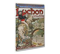 Luchon By Alphonse Mucha Canvas Print | Gallery Wrapped 30mm Frame Wall Art | 24x16 inches | Ready to Hang | Classic Picture | Living Room Bedroom Lounge Office