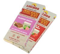 LUCHOS Natural Energy Bars Blocks for Running, Hiking, Cycling, Sports Nutrition, Healthy Snacks, High Carb, Protein, Vegan and Gluten Free, Guava and Raspberry, 2x400g