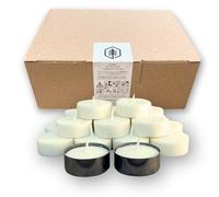 Luchsberg® Sustainable Tea Lights in Reusable Stainless Steel Case - Lanterns and Ecological Candles Made from Recycled Wax