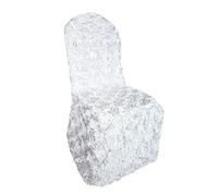 Luchuan 3D Solid White Rosette Banquet Wedding Dining Chair Covers