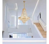 Luci Oro Luxury Crystal Chandelier K9, 14 E12 Bulbs, Classic Empire Style, 60x80 cm, Elegant Lighting for Living Room, Hallway, Dining Room, Bedroom, Events