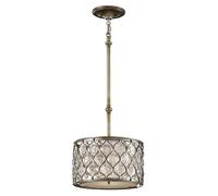 Elstead Lucia - 1 Light Ceiling Cylindrical Pendant Polished Silver, E27