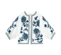 Lucia Embroidered Jacket Blue XS