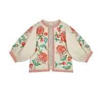 Lucia Embroidered Jacket Coral M