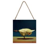 Lucia Heffernan Yoga Chick Balancing Beam Wooden Block Yellow/orange/dark Blue (20Cm X 20Cm X 2.7Cm)