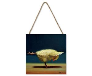 Lucia Heffernan Yoga Chick Balancing Beam Wooden Block Yellow/orange/dark Blue (20Cm X 20Cm X 2.7Cm)