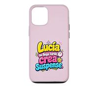 Lucía no llega tarde, crea suspense humor frase divertida Case for iPhone 12/12 Pro