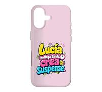 Lucía no llega tarde, crea suspense humor frase divertida Case for iPhone 17