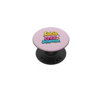 Lucía no llega tarde, crea suspense humor frase divertida PopSockets Adhesive PopGrip