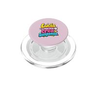 Lucía no llega tarde, crea suspense humor frase divertida PopSockets PopGrip for MagSafe