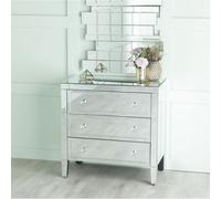 Lucia Small Chest - 3 Drawer - Mirrored