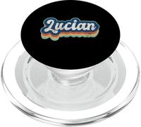 Lucian First Name Boy Vintage Style 70s 80s Personalized PopSockets PopGrip for MagSafe