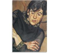 Lucian Freud Young Woman Poster Lucian Freud Canvas Wall Art Lucian Freud Prints Retro Painting for Home Wall Decor Picture 50x75cm Frameless