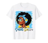 Lucian Girl Saint Lucia Flag Proud St Lucian Women Value Graphic T-Shirt, Men, White, S