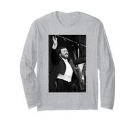 Luciano Pavarotti Italian Opera Singer by Michael Grecco Long Sleeve T-Shirt