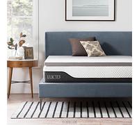 LUCID 2 Inch Bamboo Charcoal Memory Foam Mattress Topper - Twin