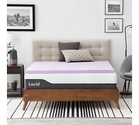 LUCID 2 Inch Lavender Infused Memory Foam Mattress Topper-Ventilated Design-Full Size