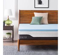 LUCID 2 Inch Mattress Topper Queen - Gel Infused Memory Foam - Memory Foam Mattress Topper Queen - Ventilated Design - CertiPur Certified