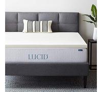 LUCID 2 Inch Ventilated Memory Foam Mattress Topper, Full