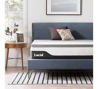 LUCID Bamboo Charcoal Memory Foam Mattress Topper 5 cm - Mattress Topper 100 x 200 cm