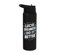 Lucid Dreaming Sleep Sleeping Dream Stainless Steel Insulated Water Bottle