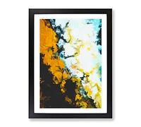 Lucid Dreams Abstract Framed Print for Living Room Bedroom Home Office Décor, Wall Art Picture Ready to Hang, Black A2 Frame (62 x 45 cm)