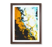 Lucid Dreams Abstract Framed Print for Living Room Bedroom Home Office Décor, Wall Art Picture Ready to Hang, Walnut A4 Frame (34 x 25 cm)
