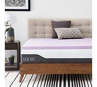 LUCID Foam Mattress Topper-Ventilated Design, Lavender Infused Memory, 2 inch