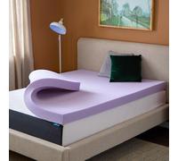 LUCID Foam Mattress Topper-Ventilated Design, Lavender Infused Memory, 4 Inch
