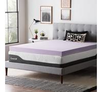 LUCID Foam Mattress Topper-Ventilated Design, Lavender Infused Memory, 4 Inch, California King