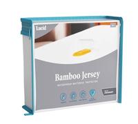 LUCID Premium Rayon from Bamboo Jersey Mattress Protector - Ultra Soft - Cal King, White, California King