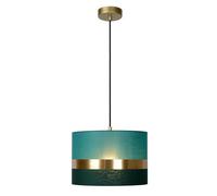 LUCIDE 10409/01/33 Pendant Light, Linen, 40 W, Green