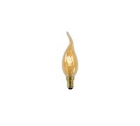 Lucide 3W Very Warm White Dimmable LED Decorative Filament Bent Tip Candle Bulb Small Screw Cap