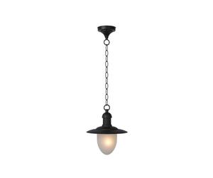 Lucide 40833 Lucide Aruba Single Light Outdoor Pendant Lantern In Black Finish