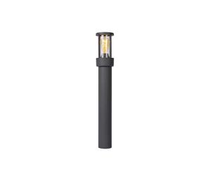 Lucide 43077 Lucide Lori Single Light Outdoor Post Light with Dusk to Dawn Sensor in Dark Anthracite Finish