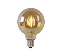 Lucide 5W Led Dimmable Amber Decorative Filament 95mm Globe Bulb - Screw Cap 2700K Warm White