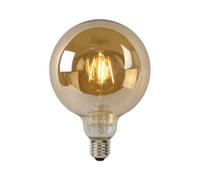 Lucide 8W Led Dimmable Amber Decorative Filament 125mm Globe Bulb - Screw Cap 2700K Warm White