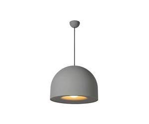 Lucide Akron Single Light Ceiling Pendant In Grey Finish