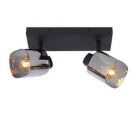 Lucide 'ALION' Dimmable Stylish Rotatable Indoor Twin Ceiling Spotlight 2xE14 in Black Lucide Black