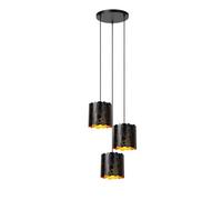 Lucide Almelo Pendant Light - 3Xe27 - Black