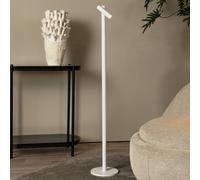 Lucide Antrim - Rechargeable Floor Reading Lamp - Battery - Led Dim. - 1X2,2W 2700K - Ip54 - With Wireless Charging Pad - White