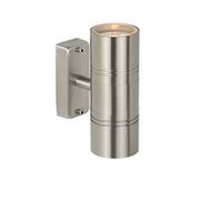 Lucide Arne 2 Light LED Outdoor Up & Down Wall Fitting In Satin Chrome Finish